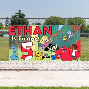 Clifford The Big Red Dog Backdrop for Party Banner, Background for Kids Party Decorations Clifford Photography Backdrop C1EV20