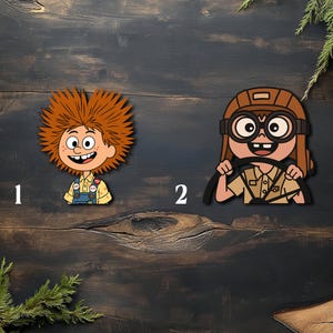 Carl and Ellie Peekaboo Sticker, Disney UP Car Window Peeker Decal, Senior Couple Vinyl Sticker, Cute Movie Character Car Decor NGTF09