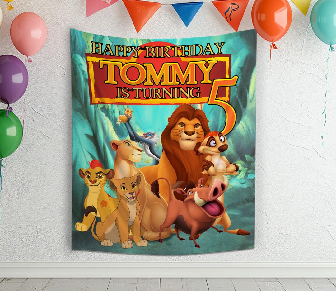 Personalized Disney the Lion King Banner, Simba Birthday Party Decor