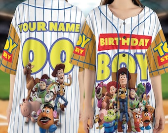 Personalized Toy Story Baseball Jersey/Custom Disney Toy Story Birthday Boy Jersey/Toy Story Movie Baseball Team Outfit/Birthday Gift NGRK02