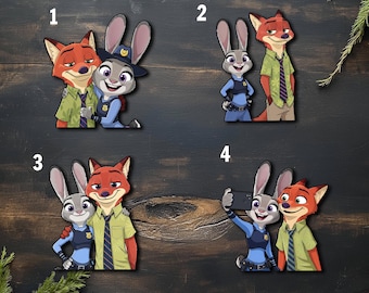 Zootopia Peeker Sticker, Judy and Nick Sticker, Disney Zootopia Sticker, Disneyland sticker, Disney stickers, Disneyland waterproof D2KY20