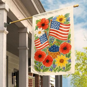 4th of July Independence Day Garden Flag, American Independence, 4th July Yard Decor, USA Porch Flag, Independence Day Garden Decor JCNO12