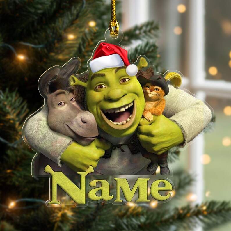 Custom Shrek Christmas Ornament: Personalized Acrylic Holiday Decor ...