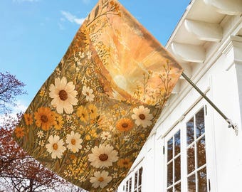 Sunrise Wildflower Garden Flag, Floral Flag, Summer Floral Outdoor Decor, Botanical Decor, Gardener Gift, Nature Lover Gift C2FW18-4