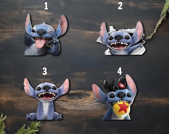 Lilo Stitch 2025 Peeker Peeking Sticker Car Decals Waterproof Weatherproof Laptop Decals Classic Disney Characters Lilo and Stitch C1GZ16