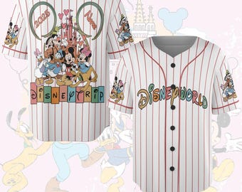 Disneyworld Baseball Jersey Shirt, Custom Kids, Youth, Adult Disney Baseball Jersey Outfits, Custom Disneyworld Jersey, Disney Trip C1GR05