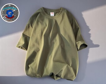Heavyweight T-Shirt Oversized Boxy Fit T-Shirt Männer Schlichte Baumwolle Streetwear Essential Basic