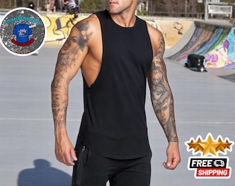 Men's Cotton Sleeveless Tank: Quick Dry Gym & Bodybuilding Vest
