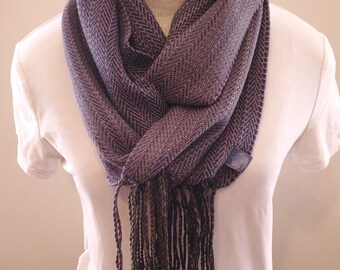 Infinity Scarf in Purple and Grey