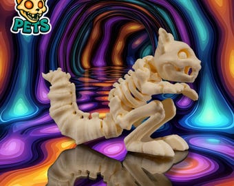 Scritch the Skeleton Squirrel: Articulated Gothic Decor - Rattle Pets Series