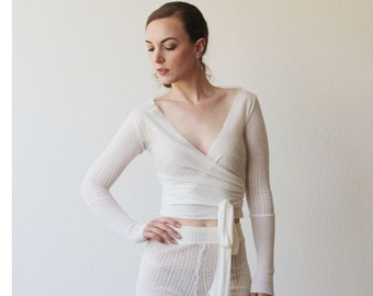 Wrap Cardigan Bridal Shrug Silk 