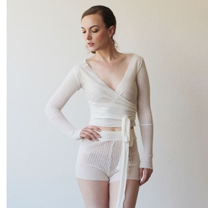 Ballet wrap sweater cashmere hot sale
