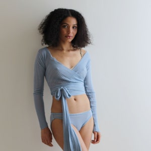 Navy ballet wrap cardigan hot sale