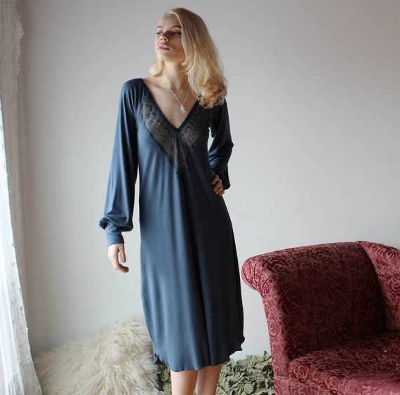 Long Bamboo Nightgown With Bishop 