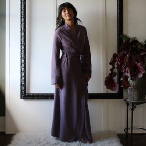 Full Length Merino Wool Robe, Womens long 100% Wool Robe,  Made in the USA