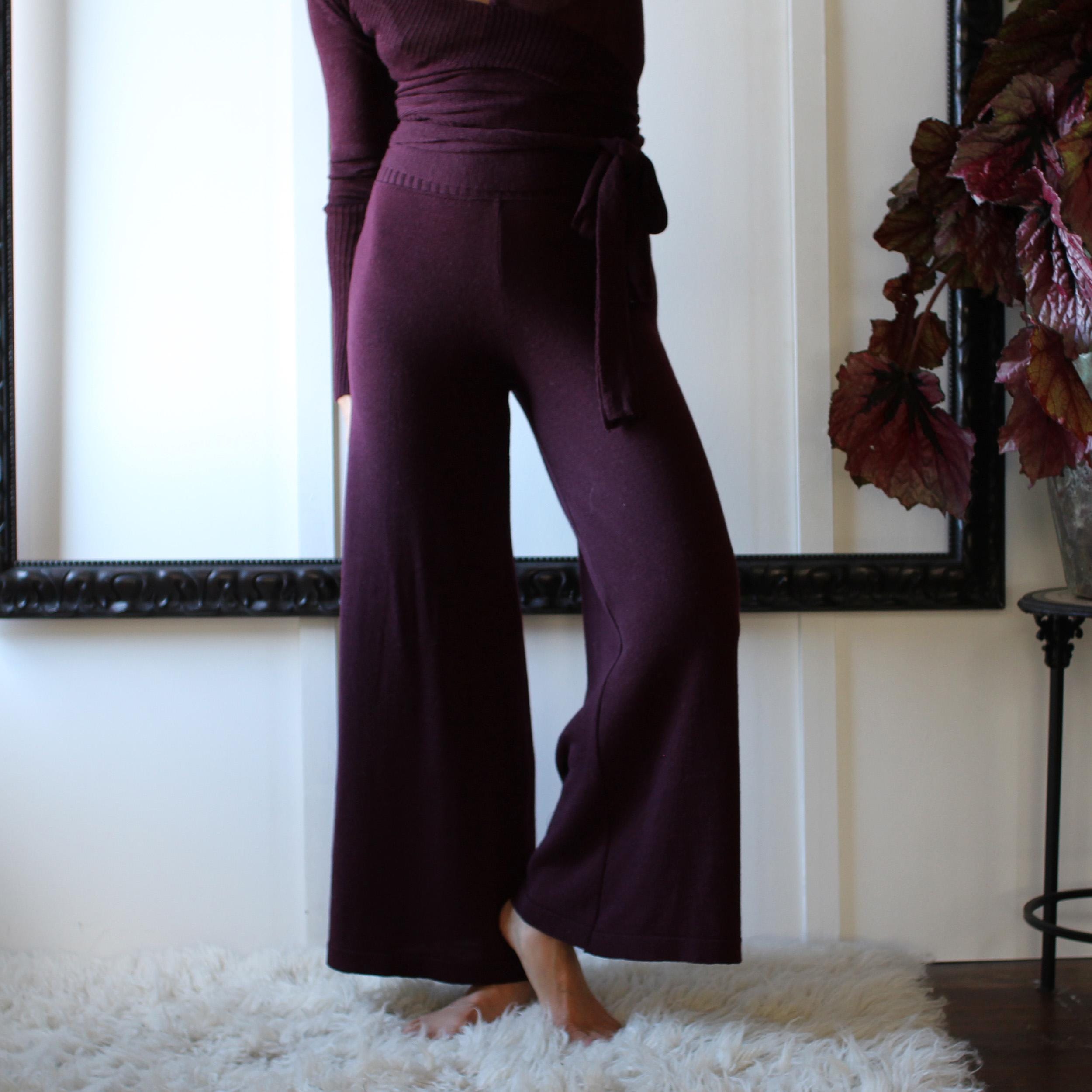 Wine Palazzo Pants