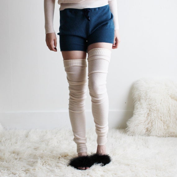 Black Leg Warmers High Waisted Booty Shorts for Women, Thigh High Socks,  Knee High Socks, Thigh High Stockings, Over the Knee Socks 