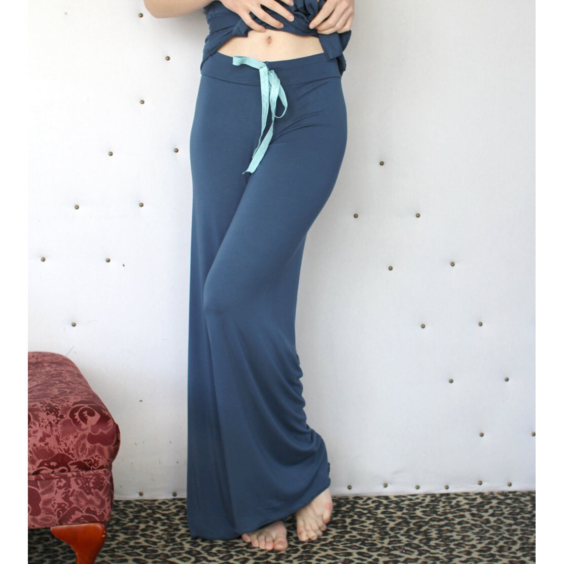 Bamboo Pants With Drawstring Waist 