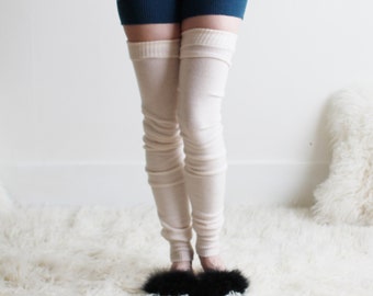 Merino Wool Stockings for Women, Over the Knee Long Leg Warmers, Ready to Ship, Various Sizes and Colors