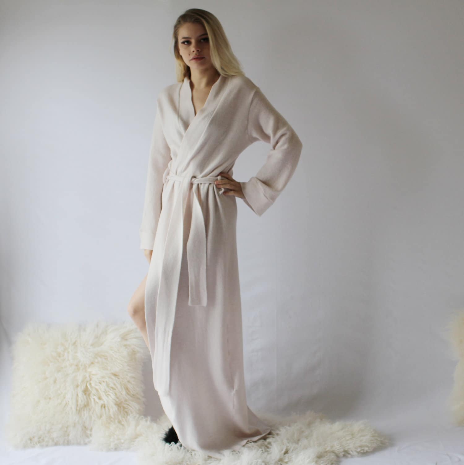 Long Merino Wool Robe for Women Warm Robe Full Length Robe | Etsy Australia