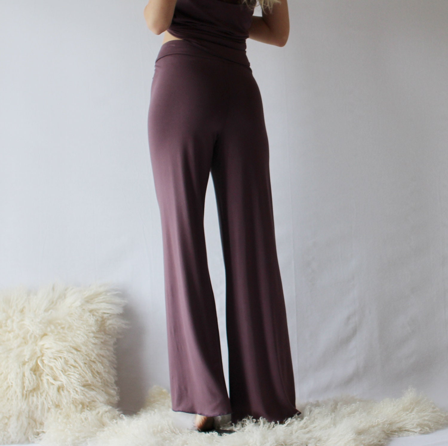 Drawstring Waist Natural Pajama Lounge 