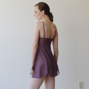 Sheer mesh nightgown slip with lace cups and scalloped hemline, Made to Order image 7