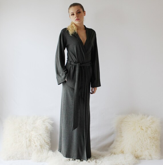 Full Length Robe Long Nightgown Bamboo Robe Natural | Etsy