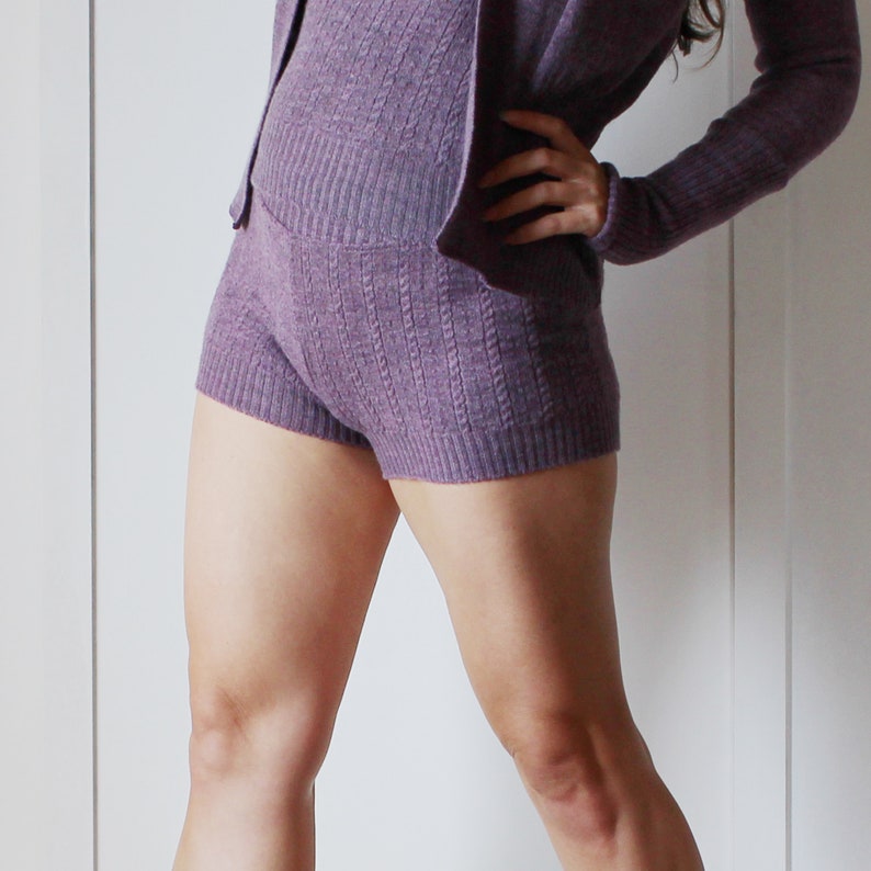 Wool Sweater Lingerie Set, Pointelle Tank Top, Pointelle Boxer Shorts, 100% Merino Wool, Made to Order, Made in the USA image 6