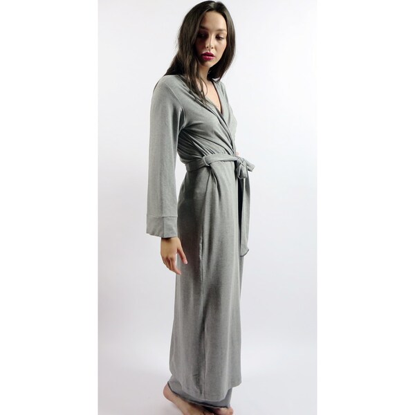 long robe in bamboo - GEM bamboo sleepwear range - made to order