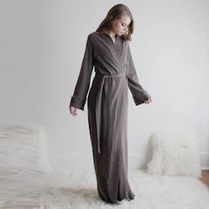 Merino Wool Robe in Full Length, Warm Robe, Merino Wool, Wool Sleepwear, Sweater Knit, 100% Wool,
