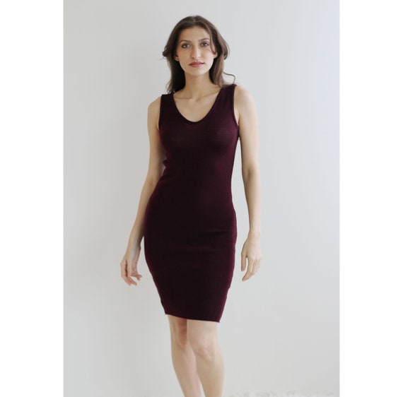 Wool Sweater Knit Tank Dress 