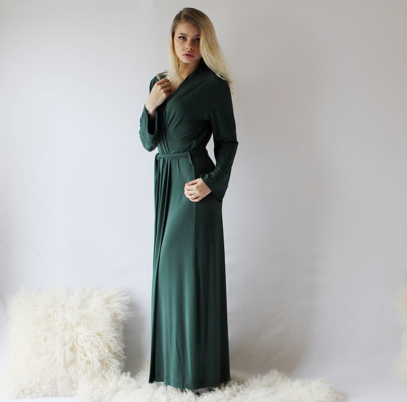 Bamboo Robe Womens Long Robe Bamboo Sleepwear Boudoir Etsy Ireland