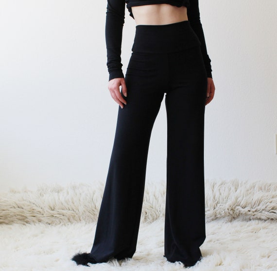 Wide Leg Pants With a High Waist in Tencel and Organic Cotton