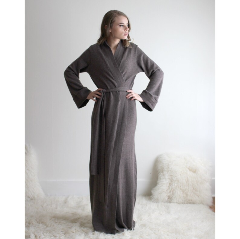 women's wool bathrobe