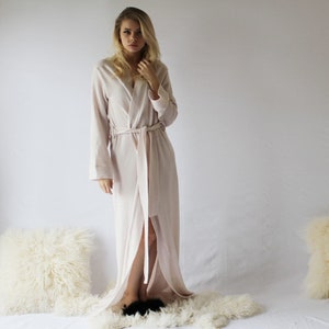Long Merino Wool Robe, Womens Full Length Robe, 100% Merino Wool, Made to Order, Made in the USA
