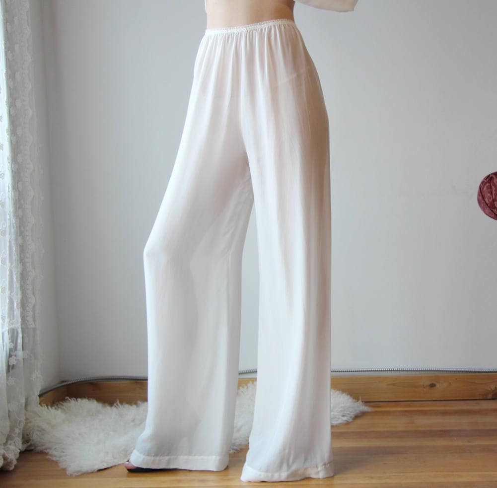 Sheer Silk Pants Etsy