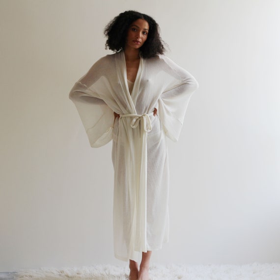 Sheer silk best sale robe