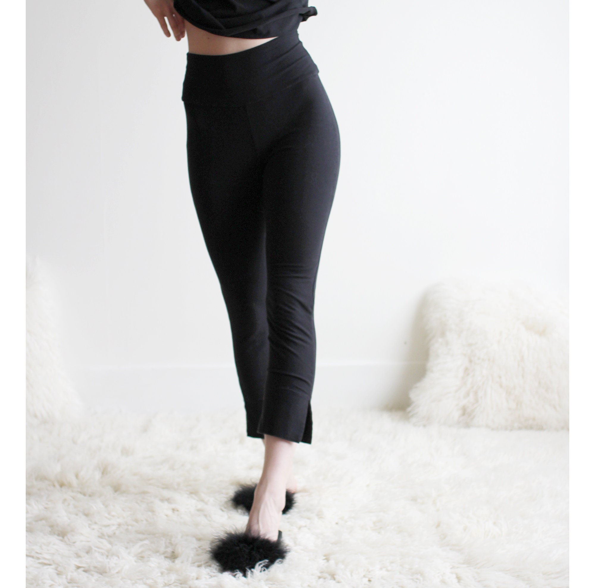Organic Cotton Leggings Black Leggings 