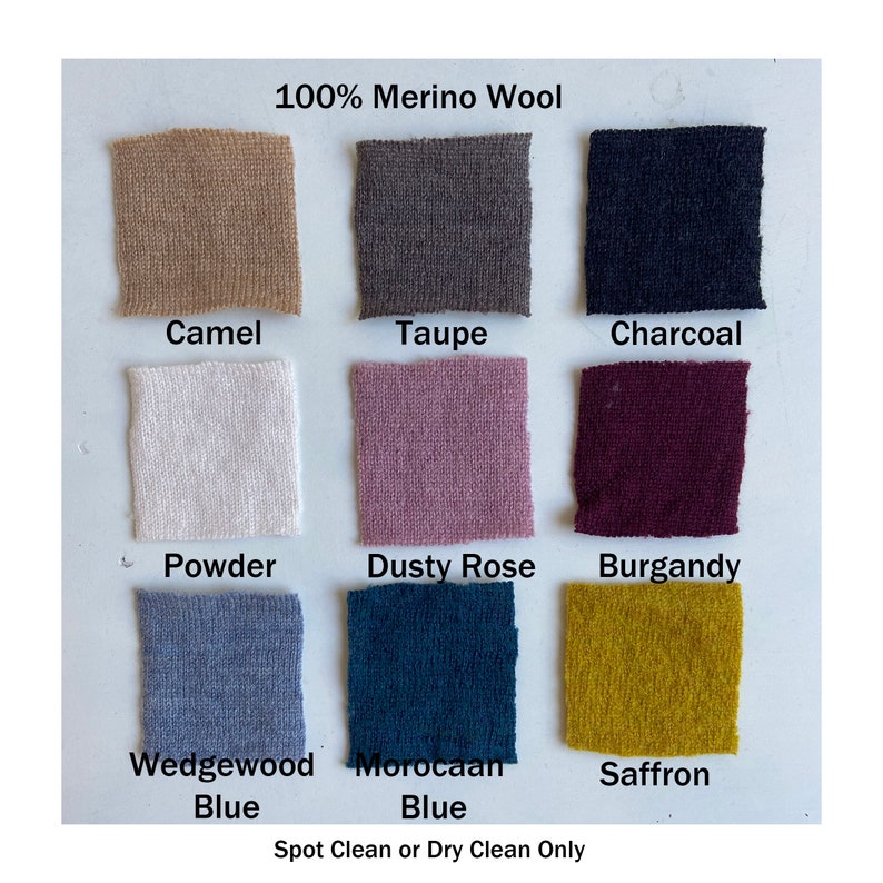 Merino Wool Hoody Sweater, 100% Wool Womens Sweater, Made to Order in the USA image 9