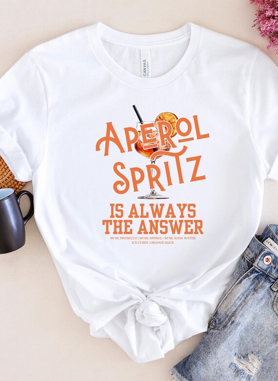 T-Shirt Aperol Club, Sommer, Drinks, Aperol Spritz, Geschenk für Freund Freundin, Good Vibes, Sommer, personalisiertes T-Shirt Design