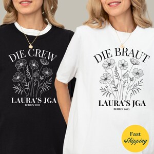 Bride and crew shirts for JGA, Team Bride, Personalized gift, Maid of Honor gift, Hen party, Bridesmaid, JGA shirt