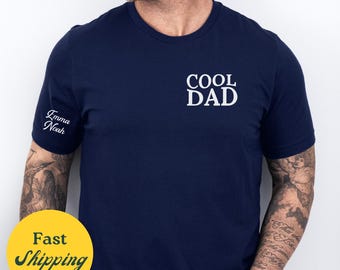 Father's Day, Dad T-shirt with the child's name and year of birth. Dad gift. Dad gift idea. Personalized father shirt, Christmas