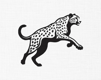 Cheetah Machine Embroidery Design, Leopard Embroidery Pattern, Wild Cat Embroidery Design, Animal Embroidery Design, 5 Sizes