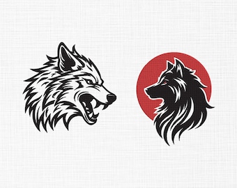 Angry Wolf Embroidery Design Animals Embroidery Design Wild Animal Bundle Embroidery Design Machine Embroidery 5 Sizes Digital Download