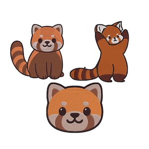 Red Panda Bear Machine Embroidery Designs, Baby Embroidery Designs, Panda Bundle Embroidery pattern, Animal Embroidery, Panda Face, 6 Sizes