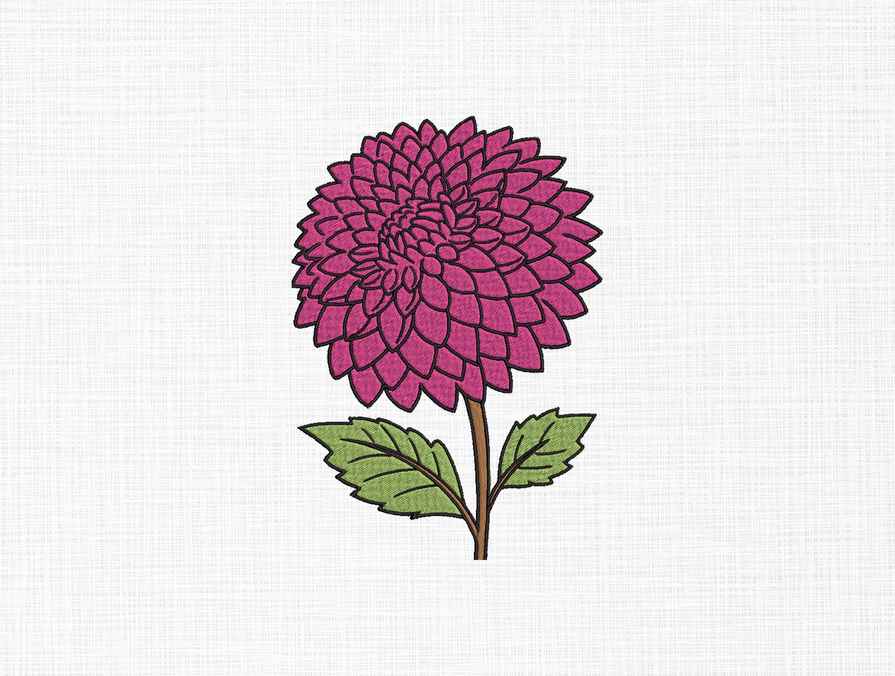 Embroidered Dahlias - Etsy