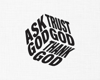 Ask God Embroidery Design Thank God Embroidery Design God Love Embroidery Design Machine Embroidery 5 Sizes Digital Download