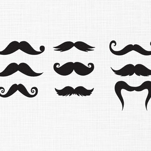 Peut inclure: Un ensemble de dix illustrations de moustaches noires dans différents styles. Les moustaches sont isolées sur un fond blanc.