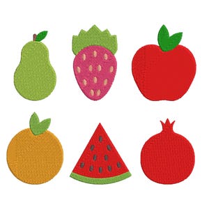 Fruits Bundle Embroidery Design, Fruits Embroidery Design, Summer Embroidery Files, Mini  Fruits Embroidery Files, 6 Sizes Digital Download