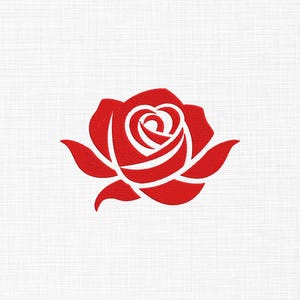 Red Rose Embroidery Design Rose Embroidery Design Flower Embroidery Design Machine Embroidery 6 Sizes Digital Download
